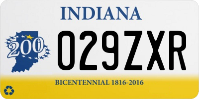IN license plate 029ZXR