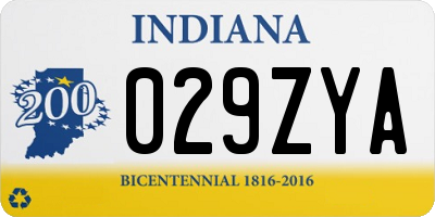 IN license plate 029ZYA