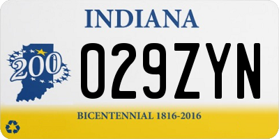 IN license plate 029ZYN