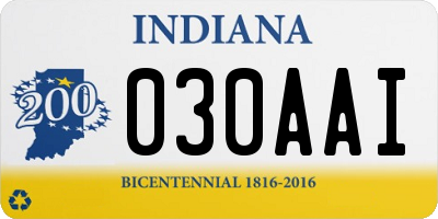 IN license plate 030AAI