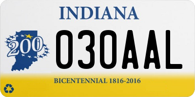 IN license plate 030AAL