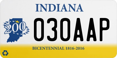 IN license plate 030AAP