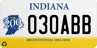 IN license plate 030ABB