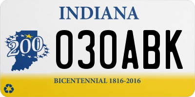 IN license plate 030ABK