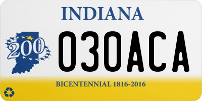 IN license plate 030ACA