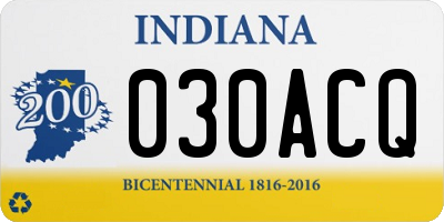 IN license plate 030ACQ