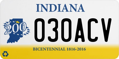 IN license plate 030ACV