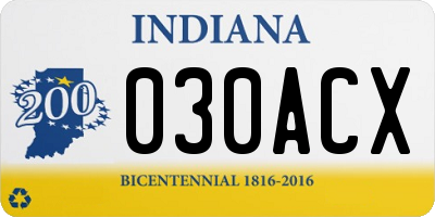 IN license plate 030ACX
