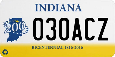 IN license plate 030ACZ