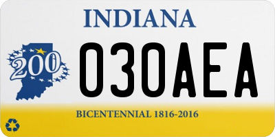 IN license plate 030AEA