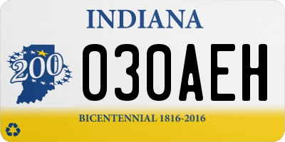 IN license plate 030AEH
