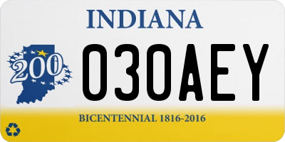 IN license plate 030AEY