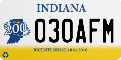 IN license plate 030AFM