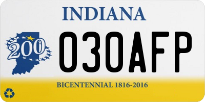 IN license plate 030AFP