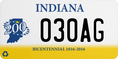 IN license plate 030AG