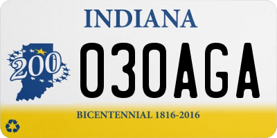 IN license plate 030AGA
