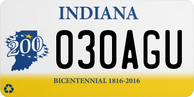 IN license plate 030AGU