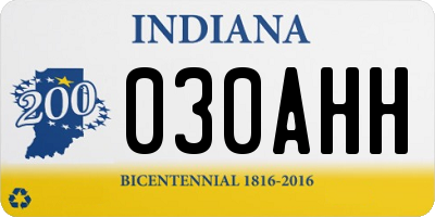 IN license plate 030AHH