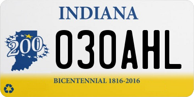 IN license plate 030AHL