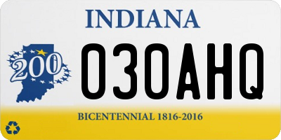 IN license plate 030AHQ