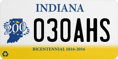 IN license plate 030AHS