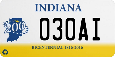 IN license plate 030AI