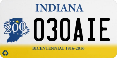 IN license plate 030AIE