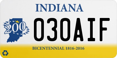 IN license plate 030AIF