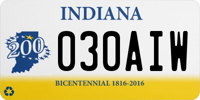 IN license plate 030AIW