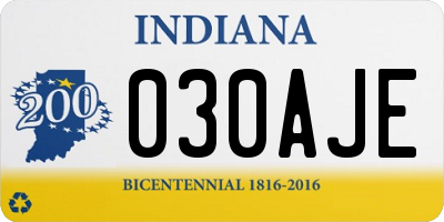 IN license plate 030AJE