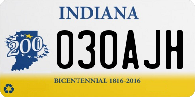 IN license plate 030AJH