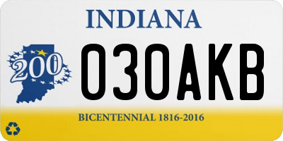 IN license plate 030AKB