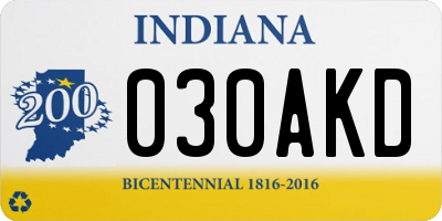 IN license plate 030AKD