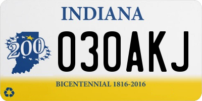 IN license plate 030AKJ