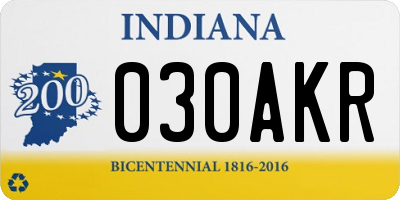IN license plate 030AKR