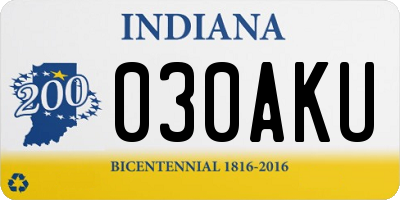 IN license plate 030AKU