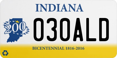 IN license plate 030ALD