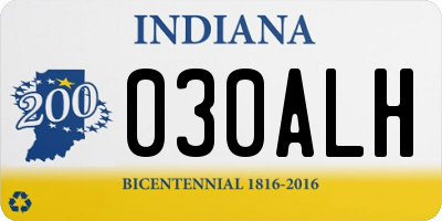 IN license plate 030ALH
