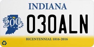 IN license plate 030ALN