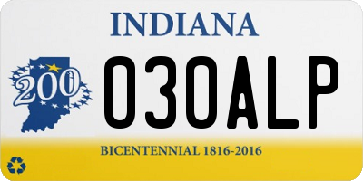 IN license plate 030ALP