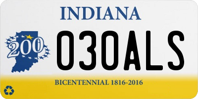 IN license plate 030ALS