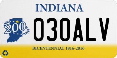 IN license plate 030ALV