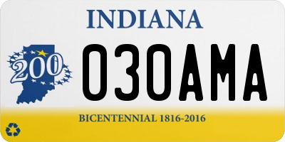 IN license plate 030AMA