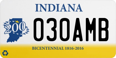 IN license plate 030AMB