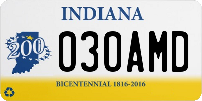 IN license plate 030AMD