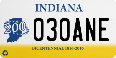 IN license plate 030ANE