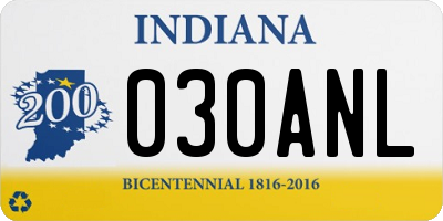 IN license plate 030ANL