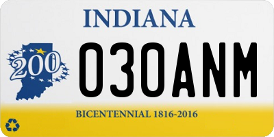 IN license plate 030ANM