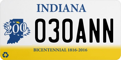 IN license plate 030ANN