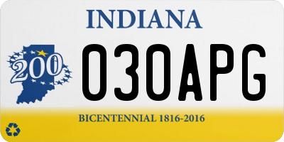 IN license plate 030APG
